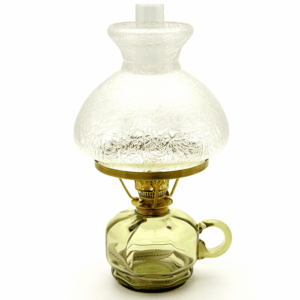 Petrolejová lampa s ouškem lesní zelená