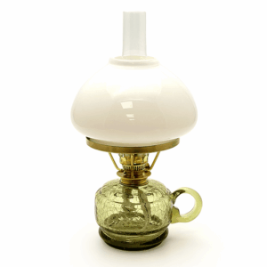 Petrolejová lampa s ouškem lesní zelená