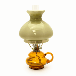 Petrolejová lampa s ouškem amber