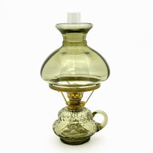 Petrolejová lampa lesní sklo kerosene lamp