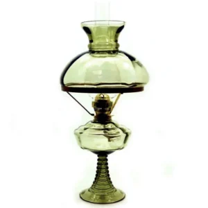 Petrolejová lampa Milada - lesní zelená - komplet 1