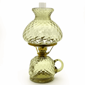 Petrolejová lampa s ouškem lesní zelená