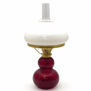 Petrolejová lampa káro granát