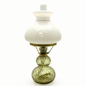 Petrolejová lampa lesní sklo kerosene lamp