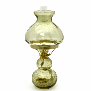 petrolejová lampa lesní sklo