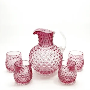 Nápojová souprava Ananas Hobnail 1+4 - hyacint