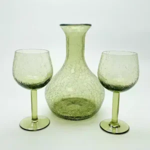 Souprava na víno - Krakle - lesní zelená