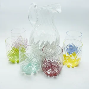 Nápojová souprava s barevnými skvrnami