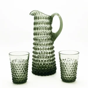 Nápojová souprava Ananas Hobnail 1+2- lesní zelená