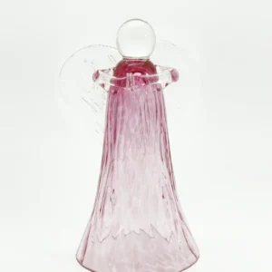 Skleněný Anděl zvonek - 17cm