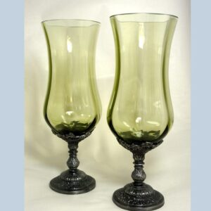 Sklenice na víno zdobená cínem - 2ks