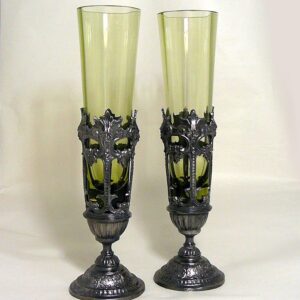 Sklenice na sekt zdobená cínem - 2ks