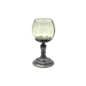 Sklenice zdobená cínem