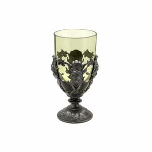 Sklenice zdobená cínem Art Nouveau