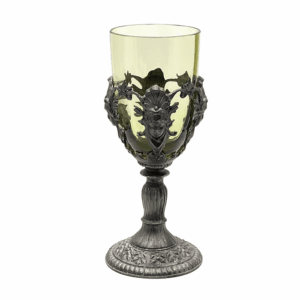 Sklenice zdobená cínem Art Nouveau