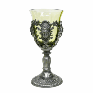 Sklenice zdobená cínem