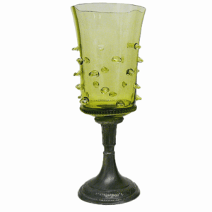 Sklenice 0,2l - zdobená cínem - perličky