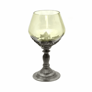 Sklenice zdobená cínem