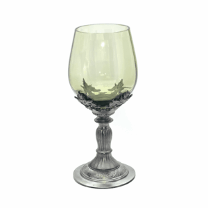 Sklenice zdobená cínem