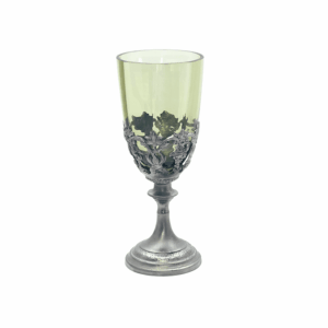 Sklenice zdobená cínem