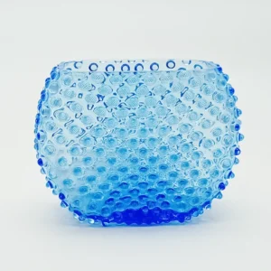 Váza 15cm - Hobnail - Ananas - světle modrá
