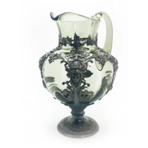 Džbán s cínovým zdobením - Art Nouveau