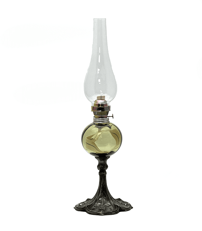 Petrolejová lampa Drahomíra - lesní zelená