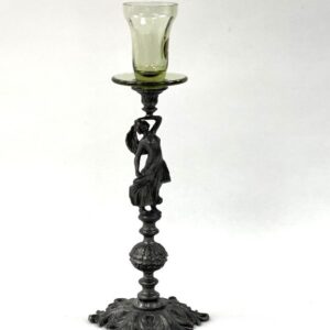 Skleněný svícen - panna secese