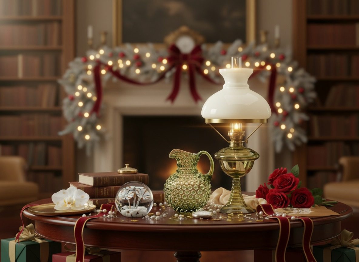 Petrolejová lampa Květa - lesní zelená - komplet 1 - Obrázek 2