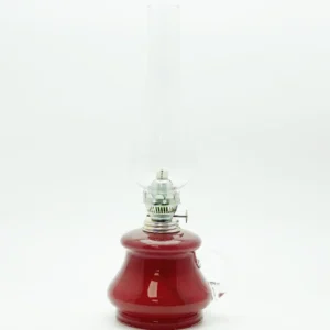 Petrolejová lampa Tereza - Bambus - červená