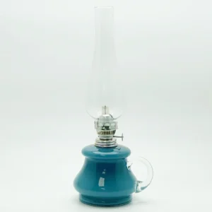 Petrolejová lampa Tereza - Bambus - tyrkysová