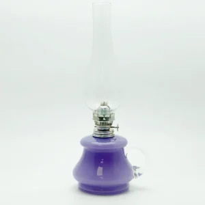 Petrolejová lampa Tereza - Bambus - fialová