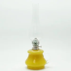 Petrolejová lampa Tereza - Bambus - žlutá