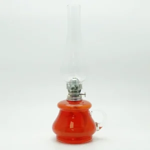 Petrolejová lampa Tereza - Bambus - oranžová