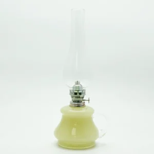 Petrolejová lampa Tereza - Bambus - krémově žlutá