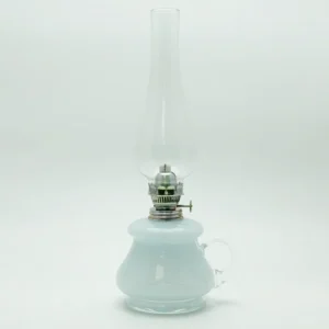 Petrolejová lampa Tereza - Basic - světle modrá mléčná