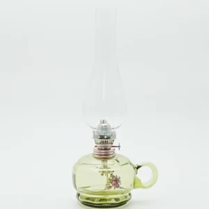 Petrolejová lampa Monika - Bambus - lesní zelená - obtisk