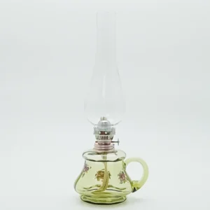 Petrolejová lampa Tereza - Bambus - lesní zelená - obtisk