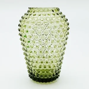 Váza 25cm - Hobnail - Ananas - lesní zelená
