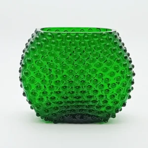 Váza 15cm - Hobnail - Ananas - tmavě zelená