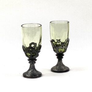 Sklenice na likér 0,04l - s cínem - 2ks