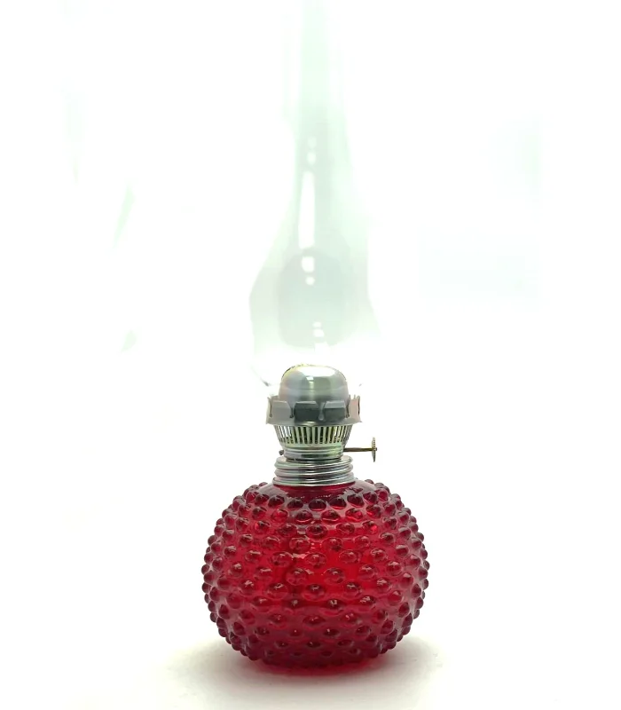 Petrolejová lampa Ema - Hobnail - Ananas - granát