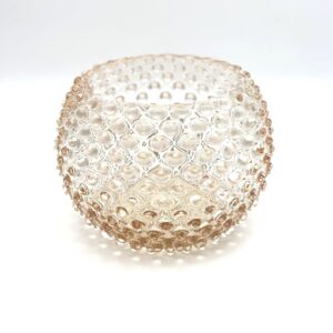 Váza 18cm - Hobnail - Ananas - meruňková