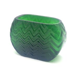 Váza optika stromek 15cm - tmavá zelená