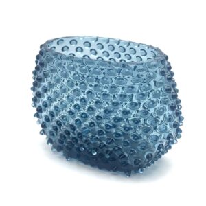 Váza 15cm - Hobnail - Ananas - modrý kouř